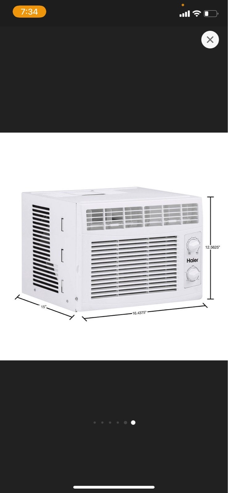 Haier Room Air Conditioner (1left)