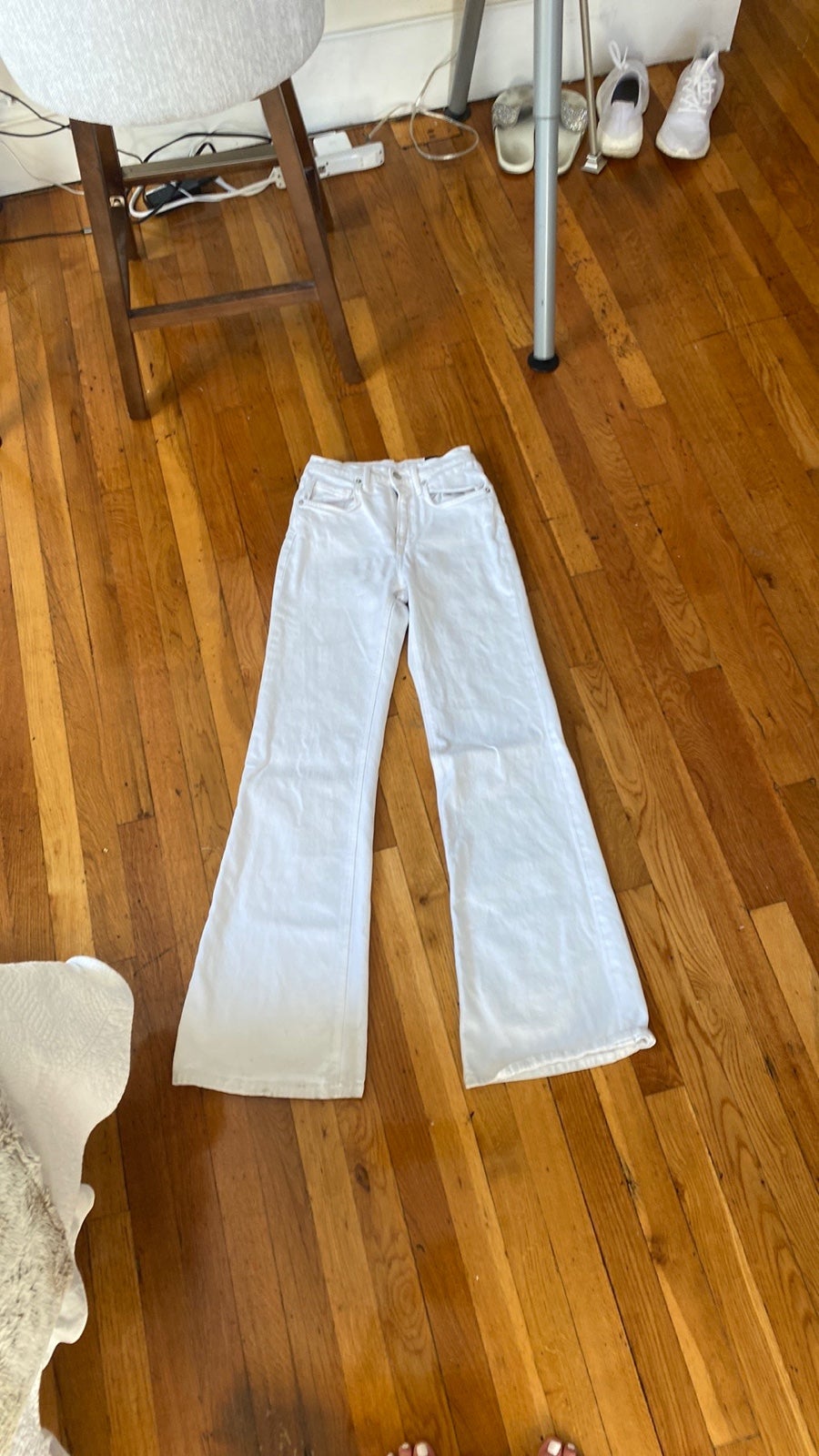 Vince white flare jeans