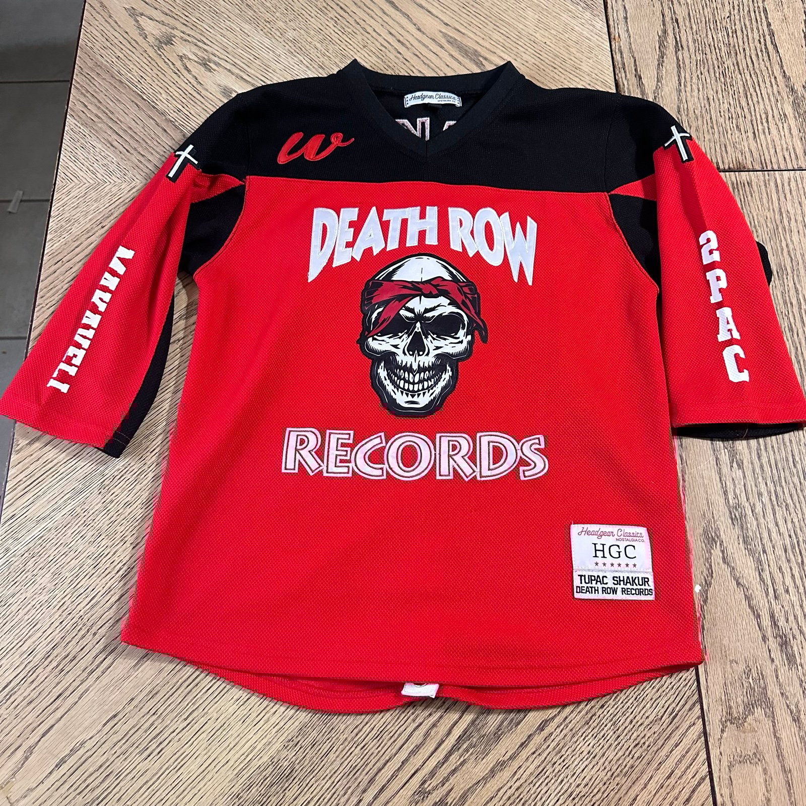 Headgear Classics Hockey Jersey Death Row Tupac Shakur Large YOUTH