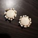 RARE FINDING~VINTAGE 1950’s~White Thermostat Cluster Clip Earrings