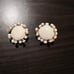 RARE FINDING~VINTAGE 1950’s~White Thermostat Cluster Clip Earrings