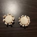 RARE FINDING~VINTAGE 1950’s~White Thermostat Cluster Clip Earrings
