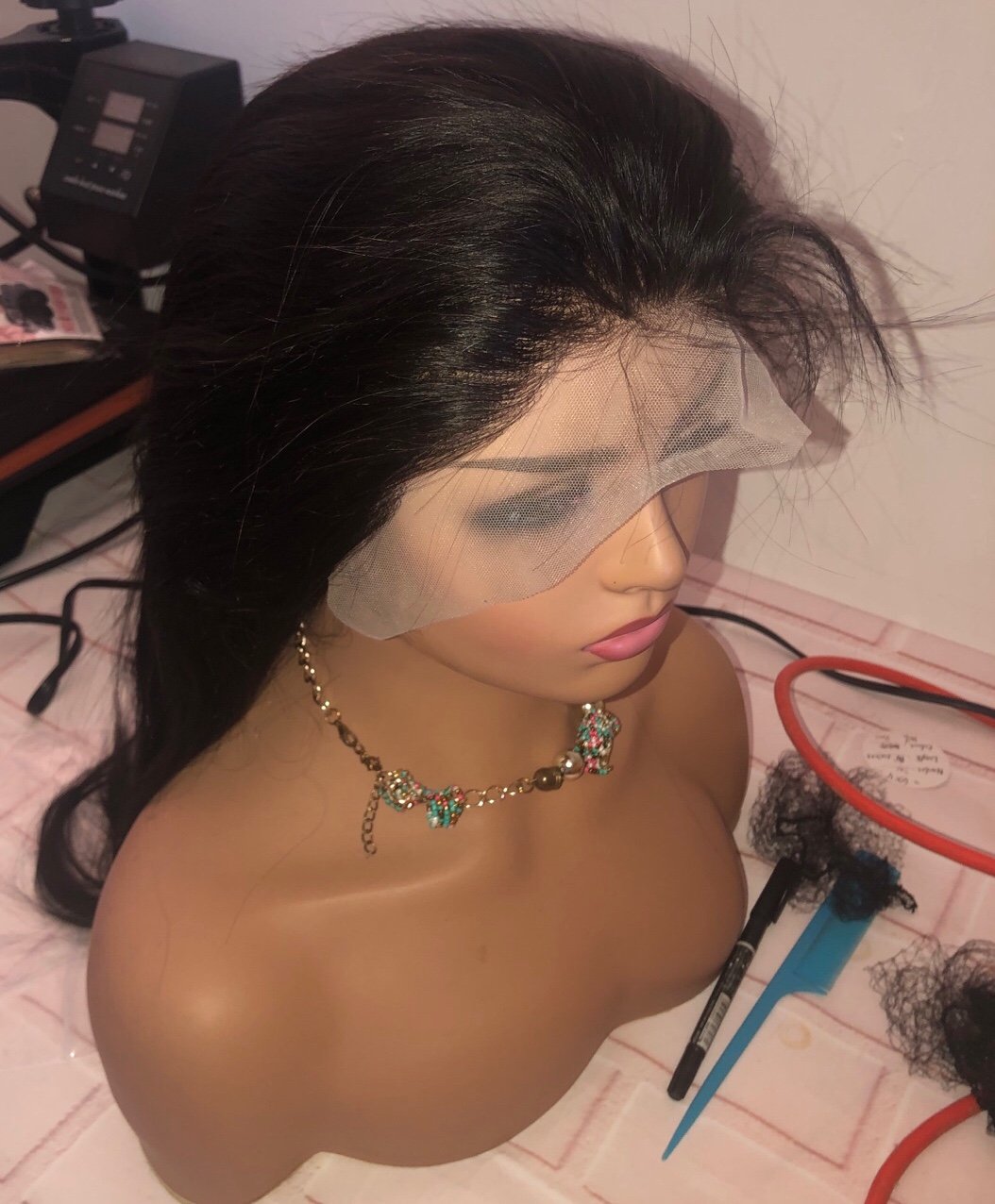 18 inches Brazilian Straight Human Hair Wig 13X4 Lace Front Wig