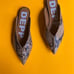 Snake skin mules
