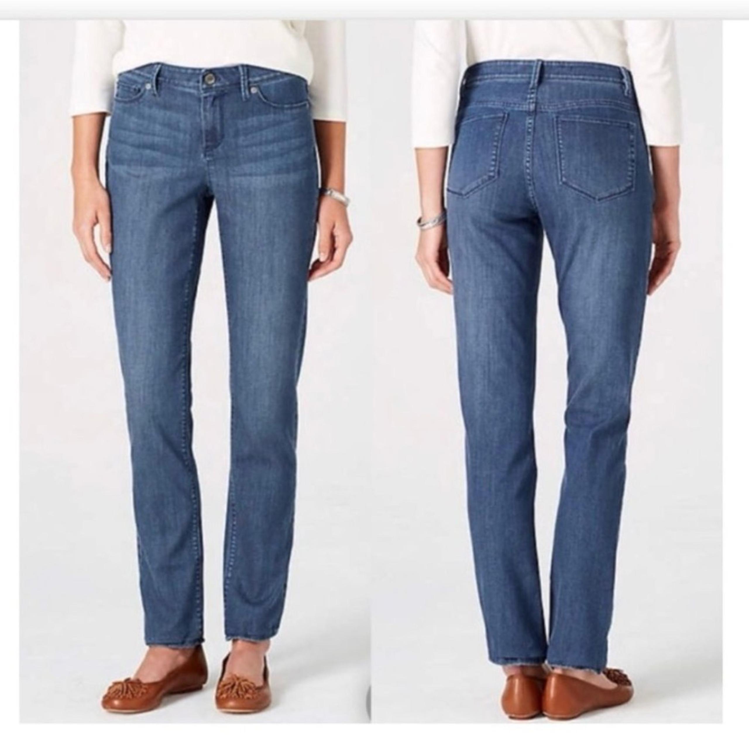 J.Jill Denim Authentic Fit Slim Ankle Blue Jeans Stretch Neptune Wash Women's 12
