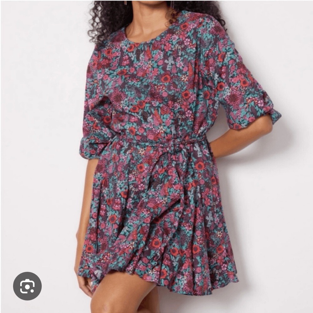 Evereve Sutton Multicolor Floral Dress L