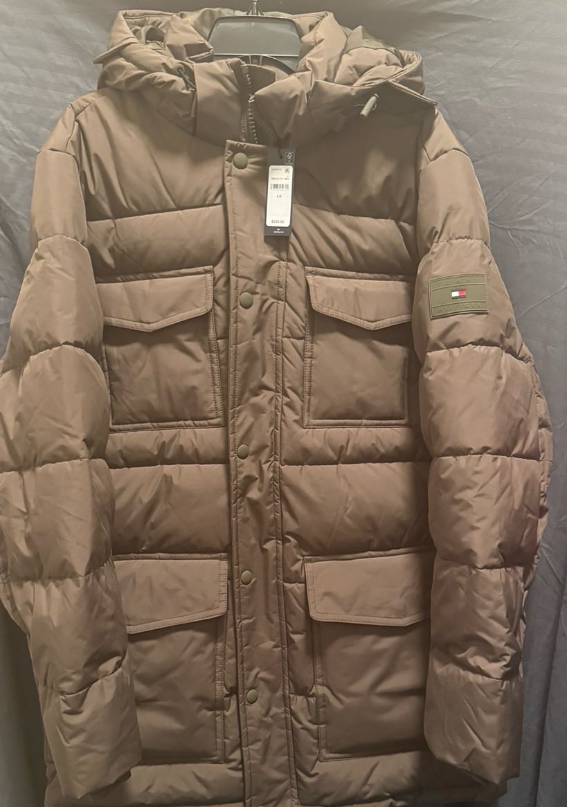 Tommy Hilfiger Men’s Hooded Utility Parka Size Large 299