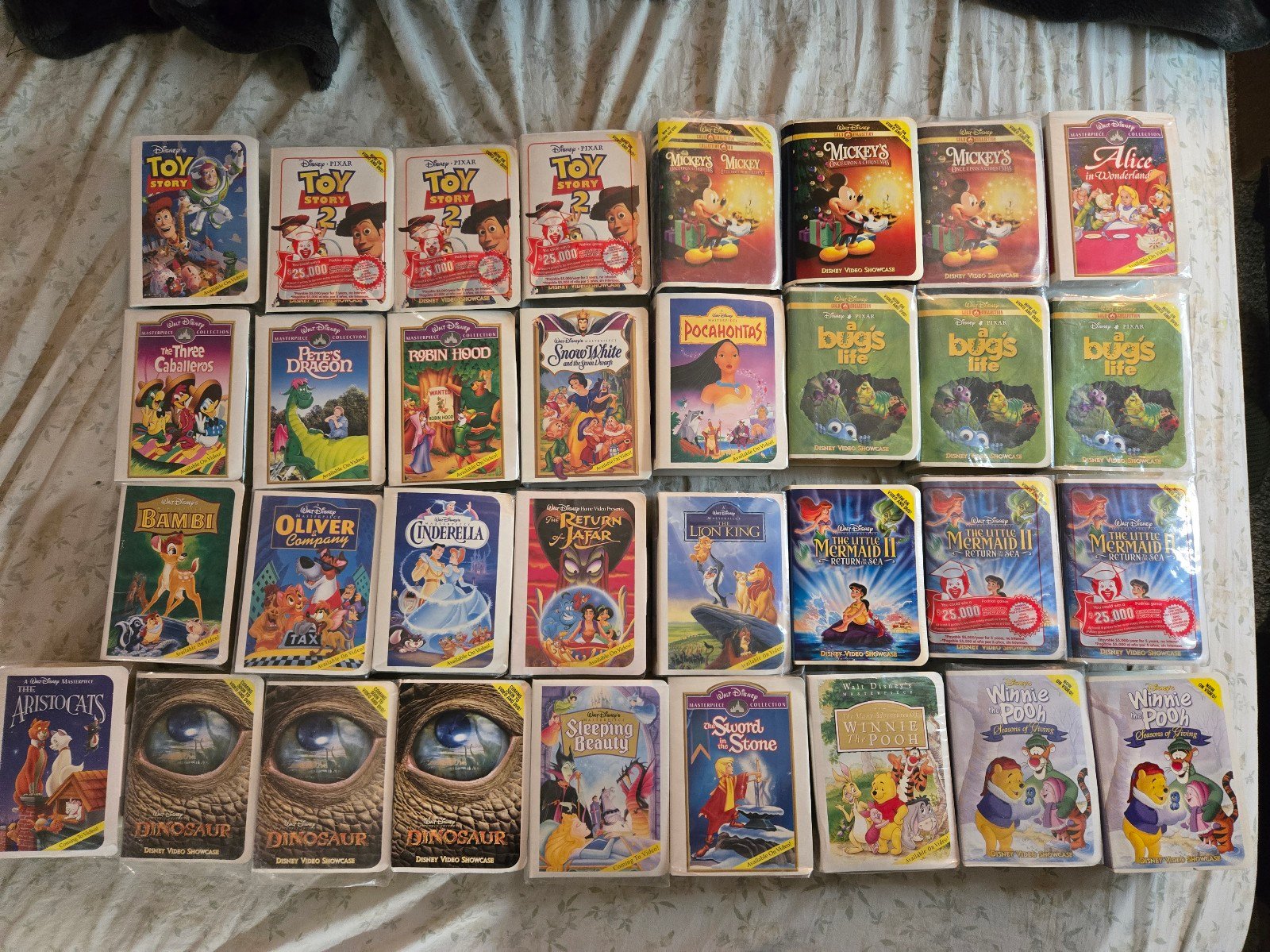Disney mcdonalds VHS figurines toy set