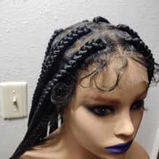 Full lace braided wig 38 inch