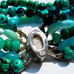 AMY KAHN RUSSELL~AKR~ Turquoise Jade MOP Five Strand Sterling Silver Bracelet