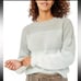 Free People NEW Women's Cloud Combo Gray Striped Wool Sweater Size Small