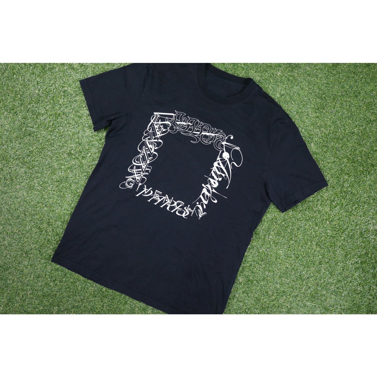 Givenchy Calligraphy Printed Long Sleeve Shirt Size Medium