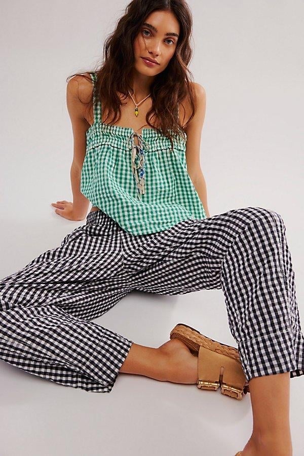 Free People Gingham pants