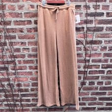 NEW Size Medium Beyond Yoga Free Style Waffle Knit Mid Rise Pants Toffee Brown
