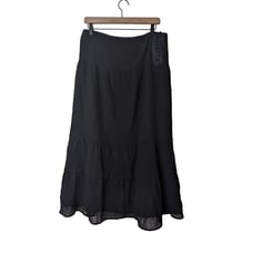 Club Monaco Black Midi Skirt Size 8 Wool