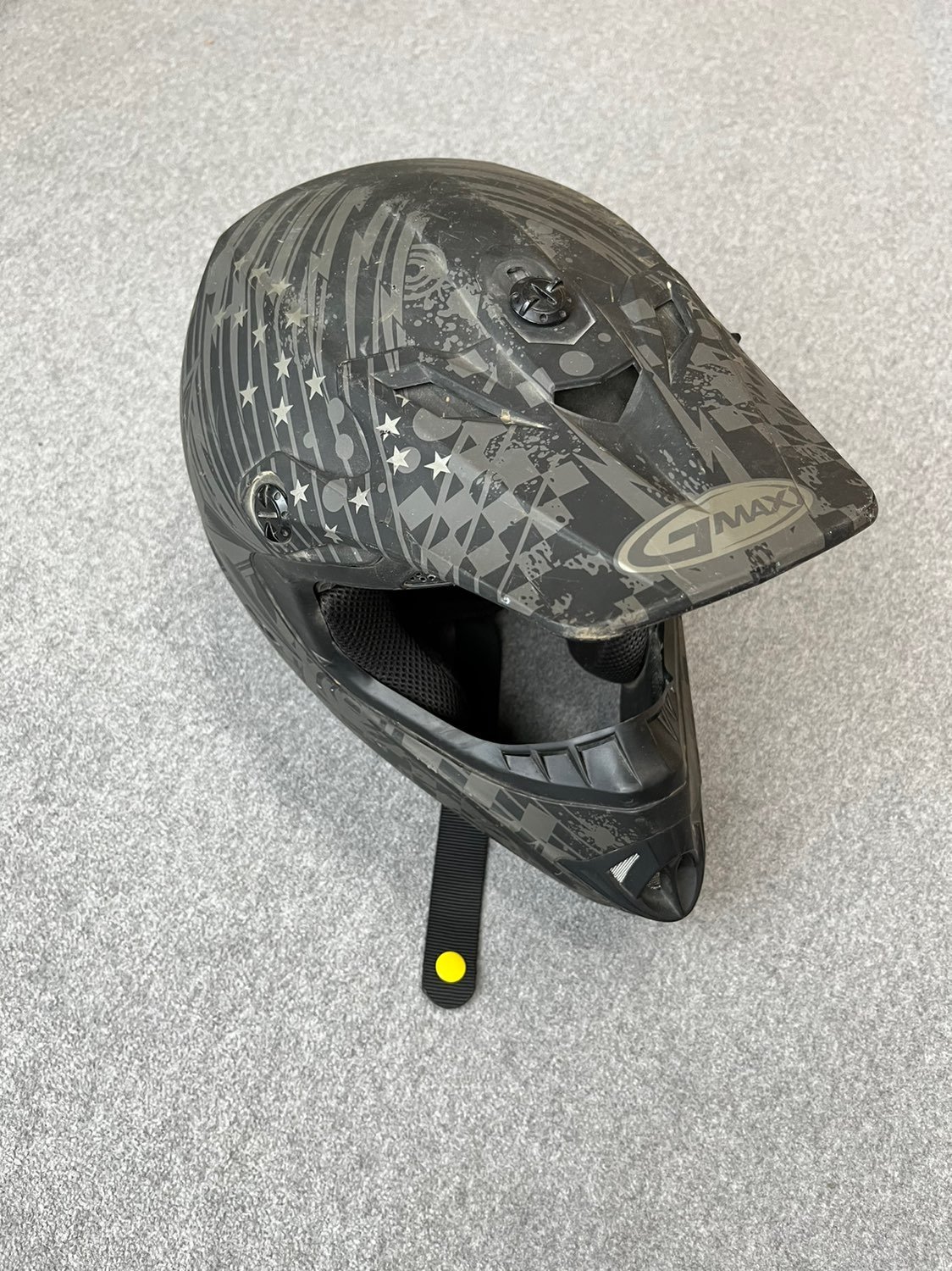 GMax Dot Youth Black And Grey Helmet