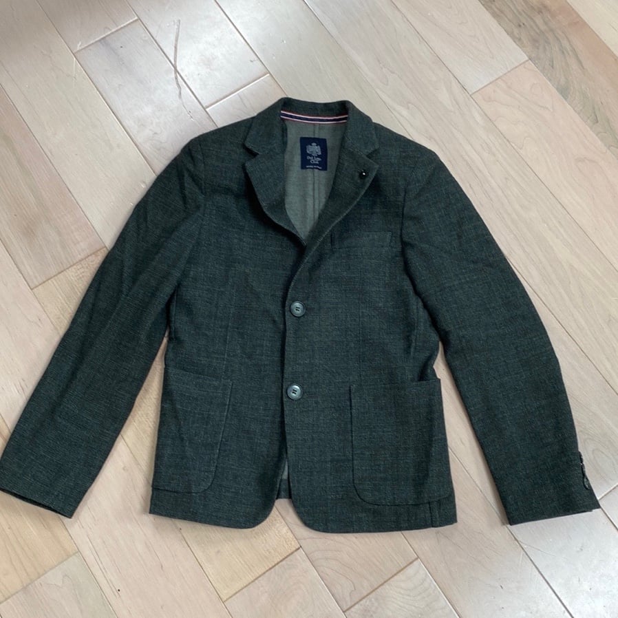 Dal Lago club Italy boys green soft virgin wool stretch blazer jacket