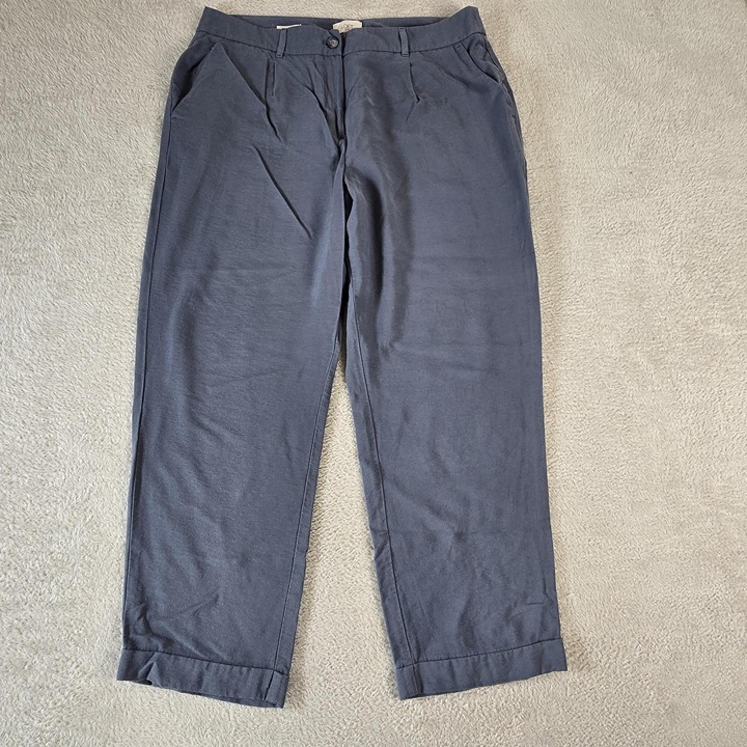 Outlet Pants Womens 12 Blue Skinny Ankle Casual Lightweight Dress Work - LOFT