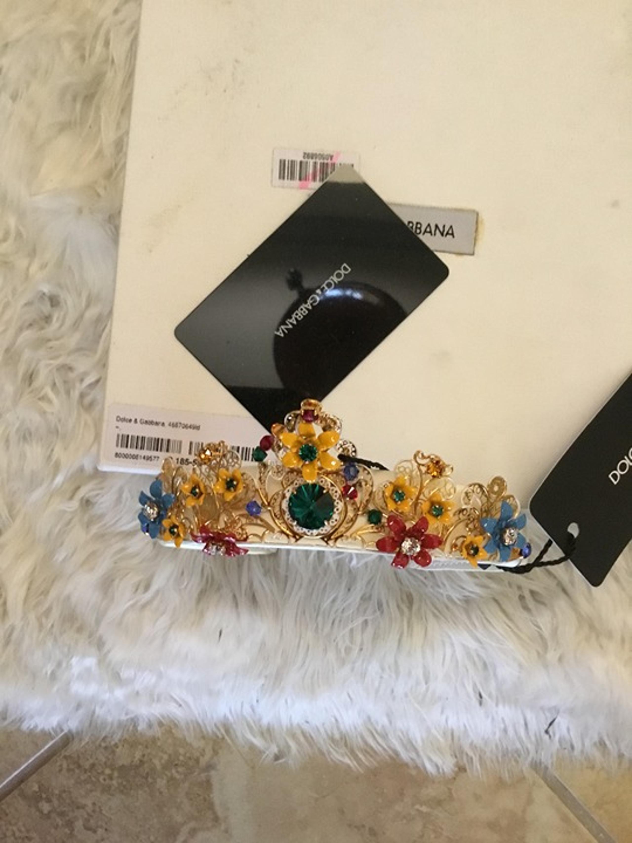 Dolce and Gabbana Jeweled crown headband New