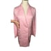 Fluer du Mal 2 Double Breasted SILK Blazer Dress Oversized Long Sleeve Pink