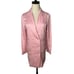 Fluer du Mal 2 Double Breasted SILK Blazer Dress Oversized Long Sleeve Pink