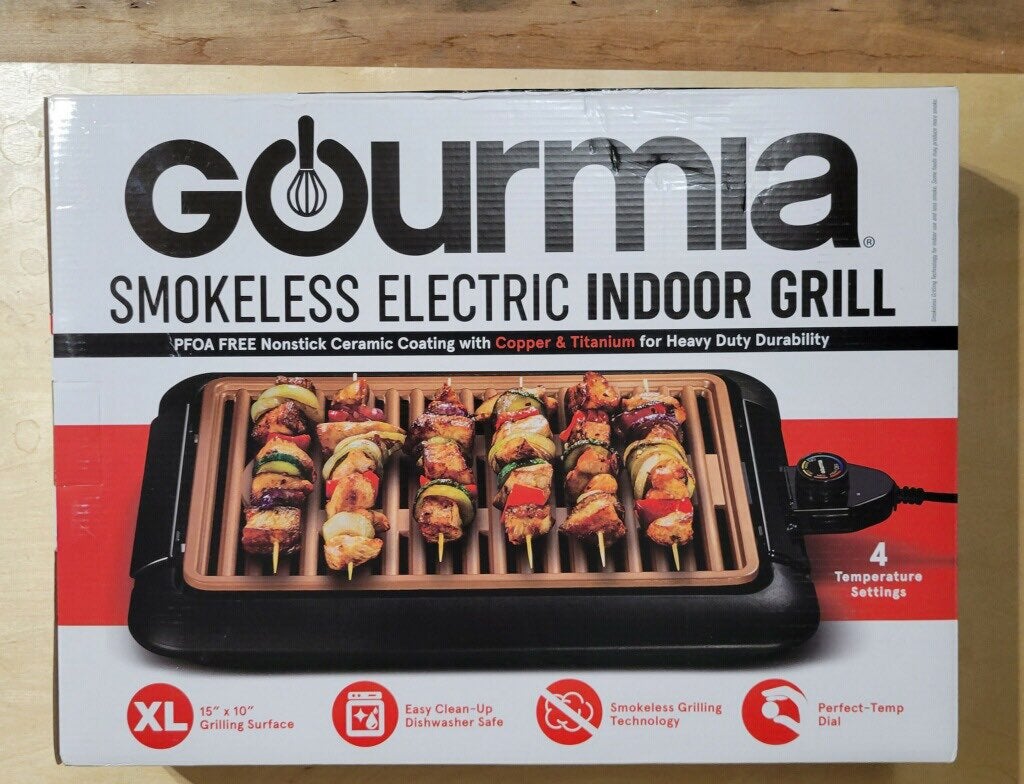 Gourmia Smokeless Electric Indoor Grill, 15 X 10\