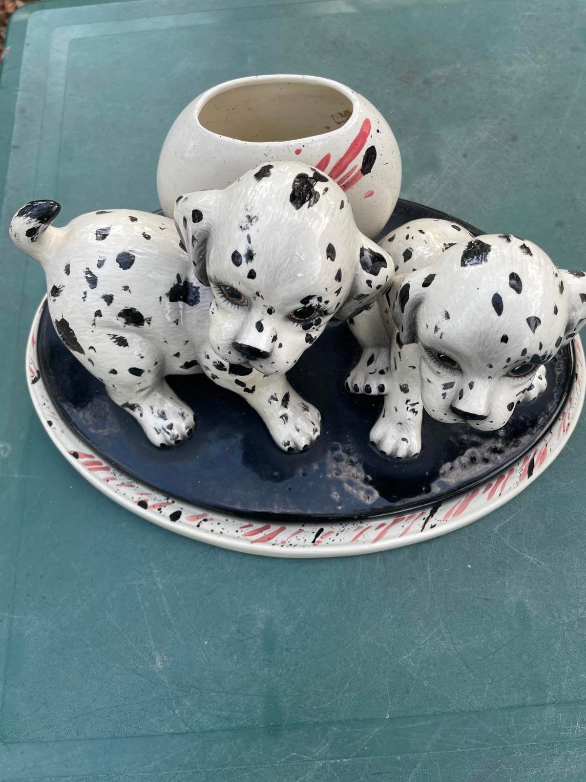 Dalmation ceramic planter
