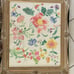 Floral watercolor in vintage frame