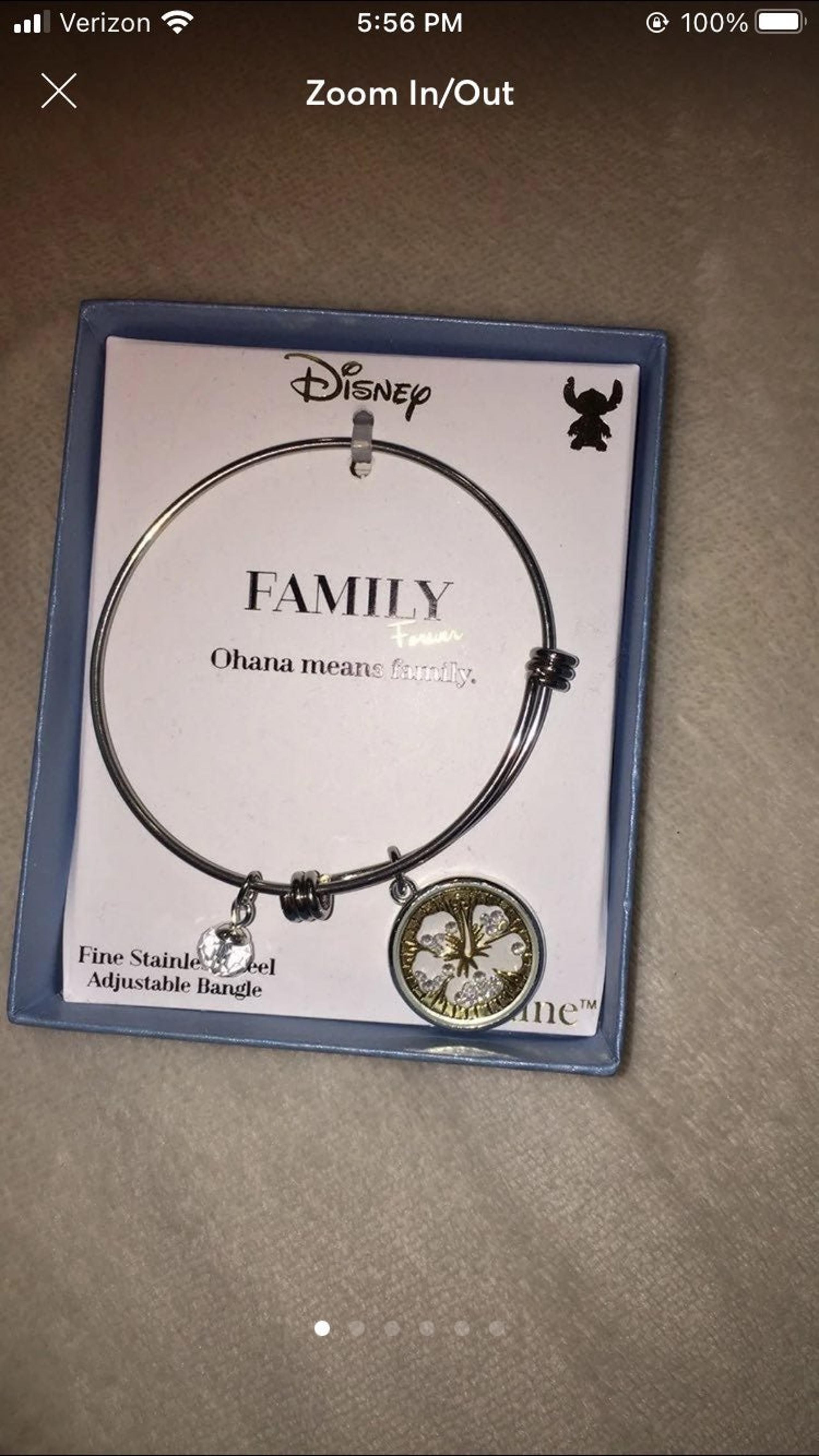 Ohana lilo and Stitch bangle bracelet