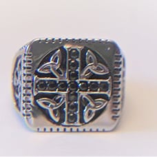 Men's Ring Tiquetra Trinity Knot Cross