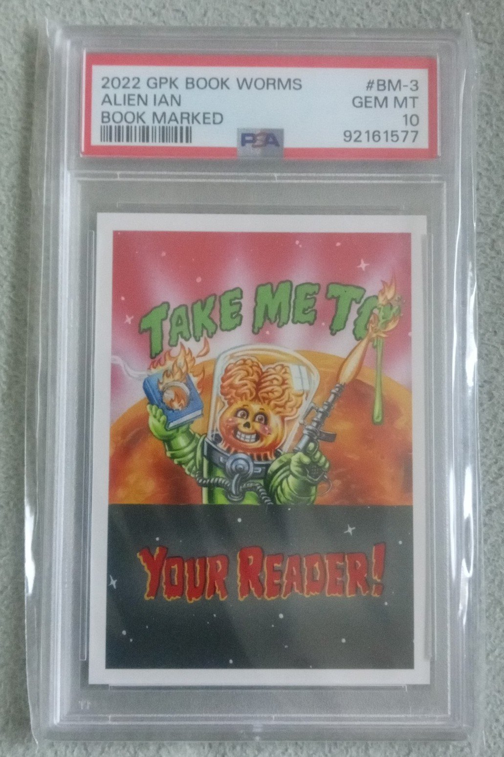 2022 Garbage Pail Kids Book Worms Alien Ian #BM-3 Book Marked PSA 10 POP 1