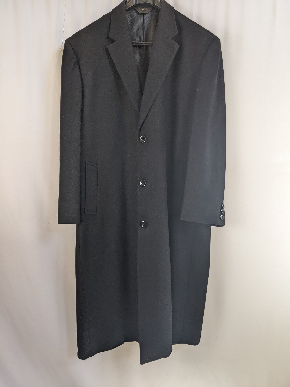 Fortini black wool overcoat NWOT