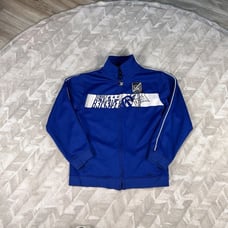 Tapout Royal Blue Full Zip Up Logo MMA Sweatshirt Size XL Performance Jacket Y2K