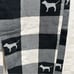 Pink Victoria’s Secret Black White Pajama Pants S Cotton Gingham Plaid Dogs