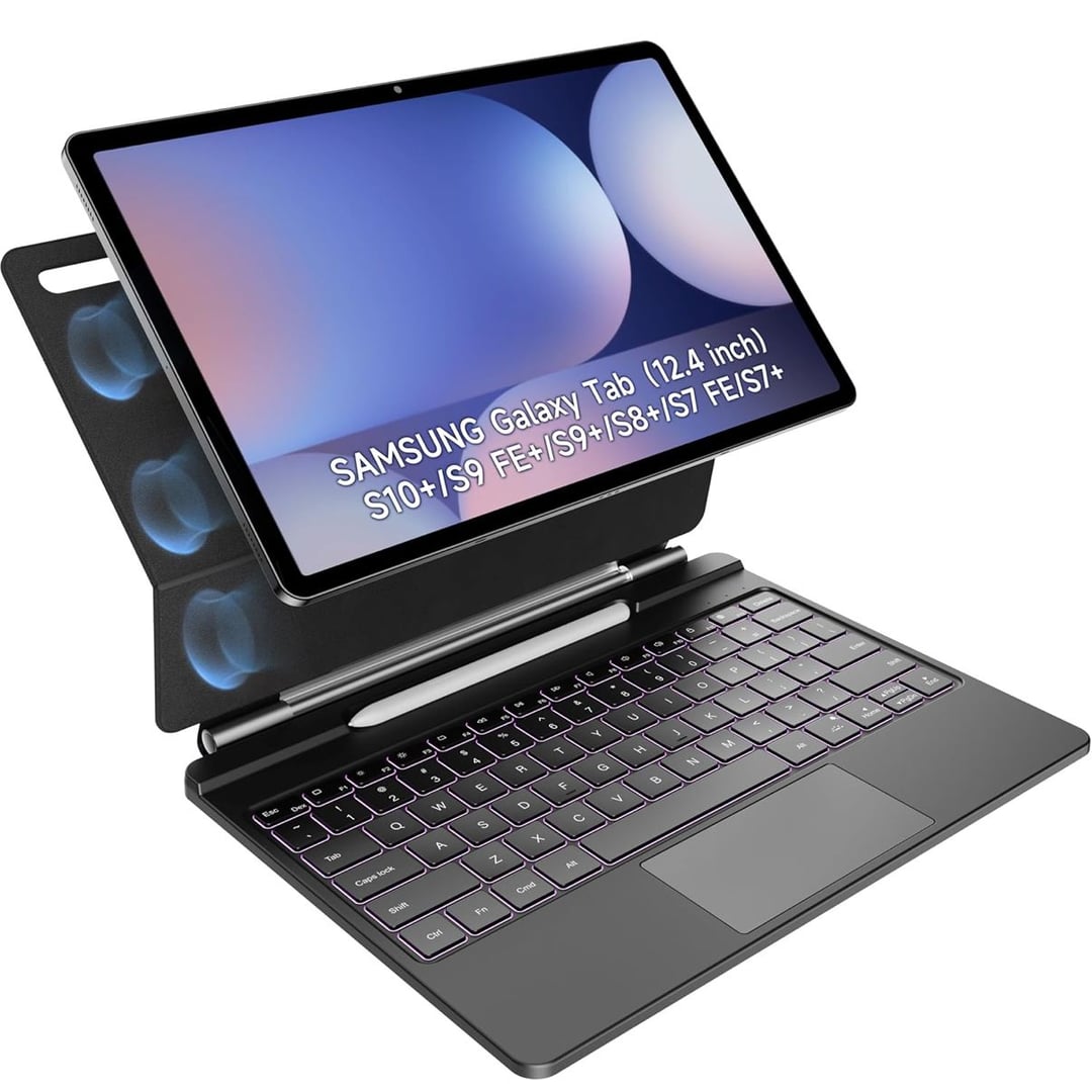 Samsung Galaxy Tab Keyboard Case with Touchpad for 12.4 inch Tablets
