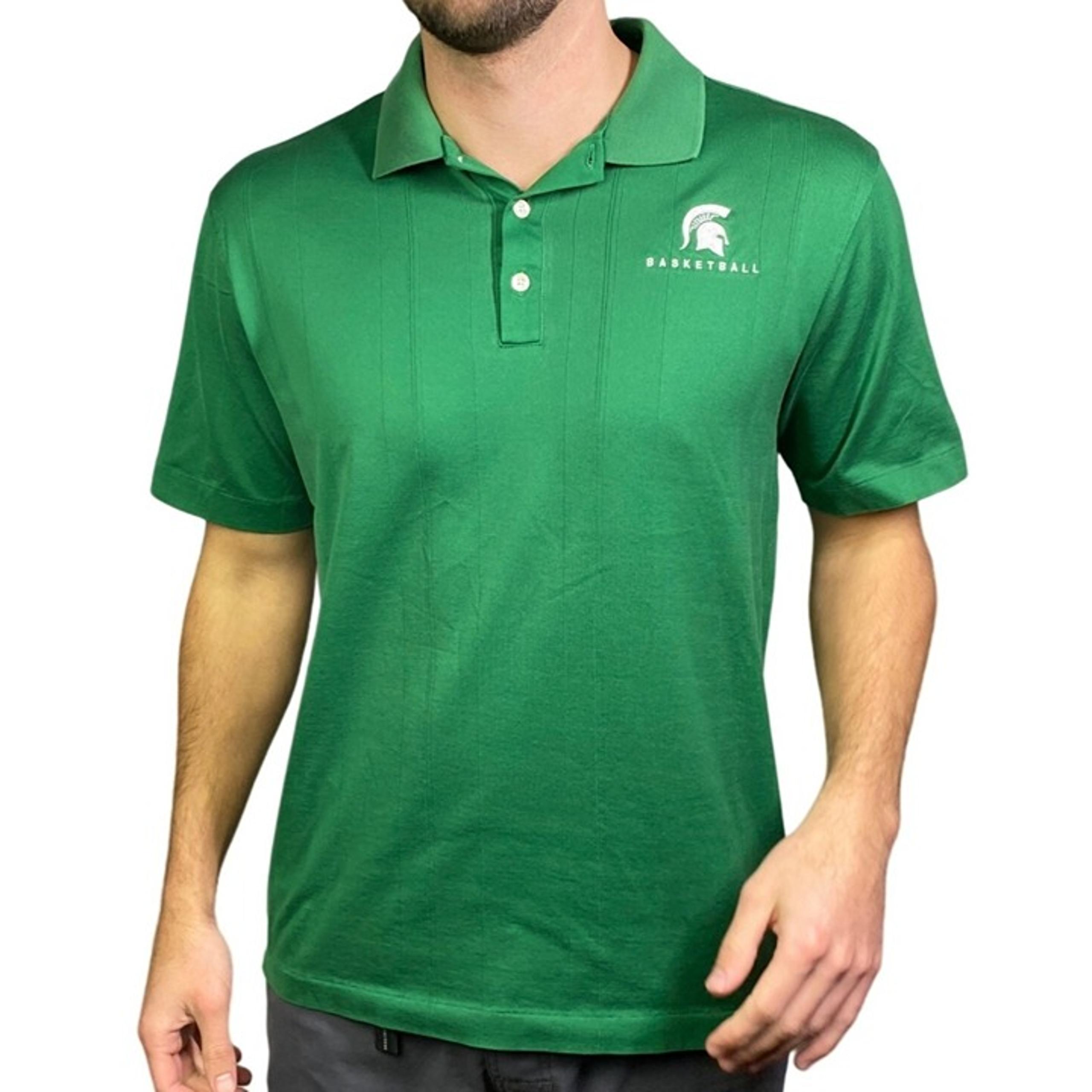 Nike Tiger Woods men's polo short sleeve shirt MSU Spartans golf green Medium