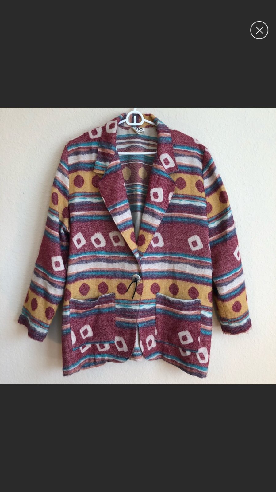 VINTAGE Clio Aztec Blazer Jacket