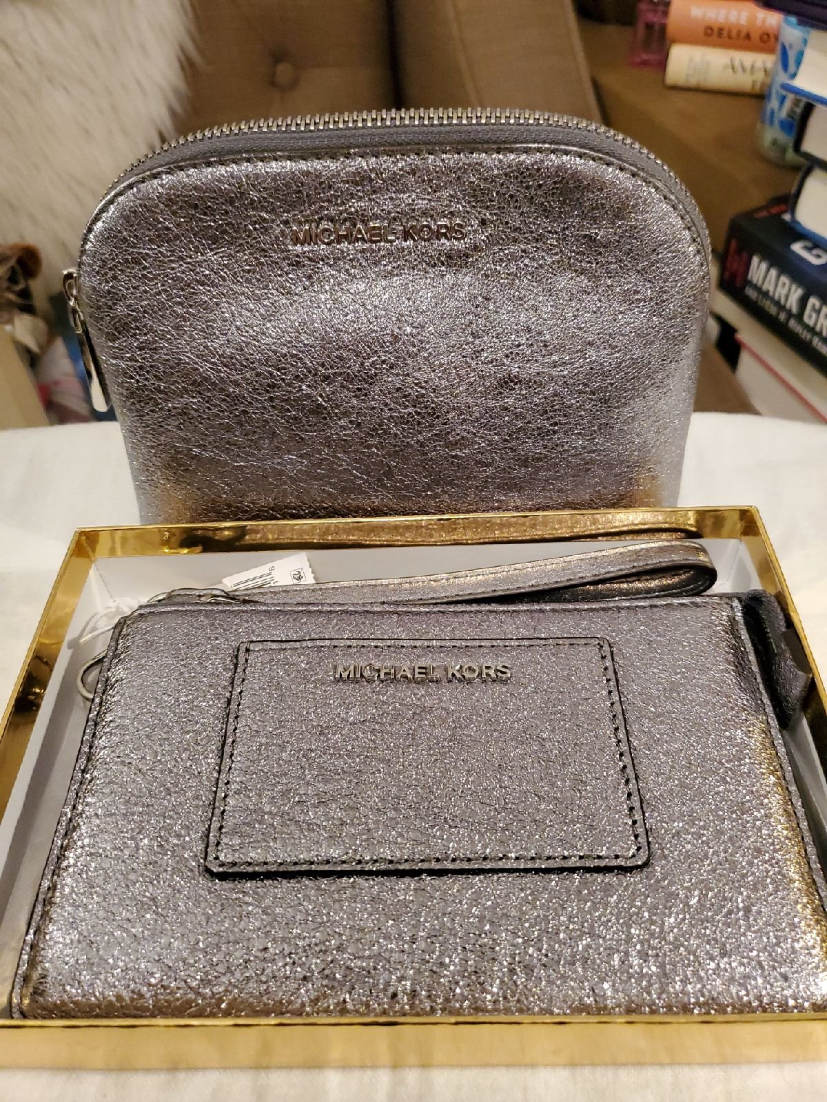 michael kors glitter clutch