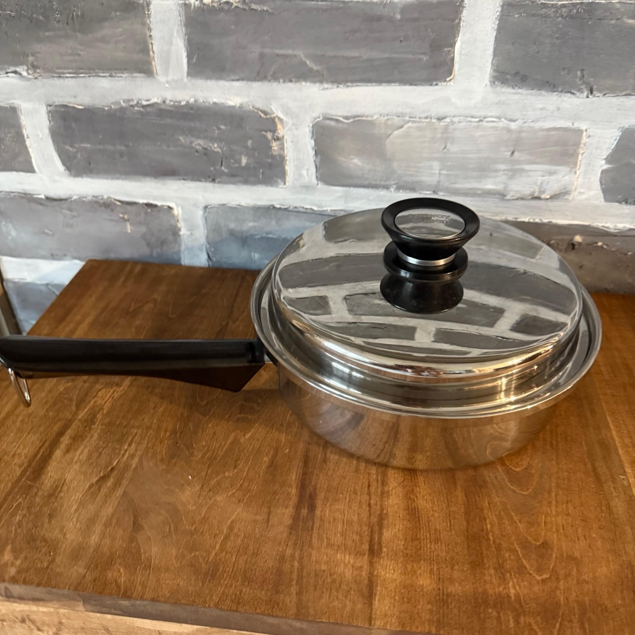 AMWAY QUEEN USA 3Ply/18-8 Stainless Steel 8.5" Skillet Pan w/Lid