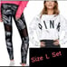 HTF VS Pink L Ultimate Legging & Pullover Set
