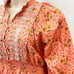 NWT By TiMo Boho Prairie Midi Dress Size M Lace Trim Smocked Waist Floral Print