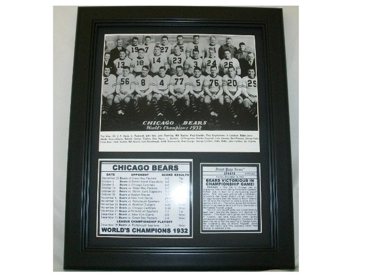 1932 Chicago Bears World Champions 8X10