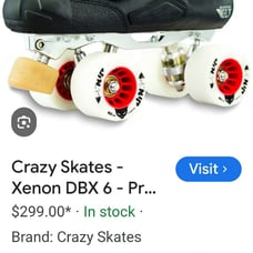 CRAZY SKATES-XENON DBX 6 PRO Leather Speed Skates size 6