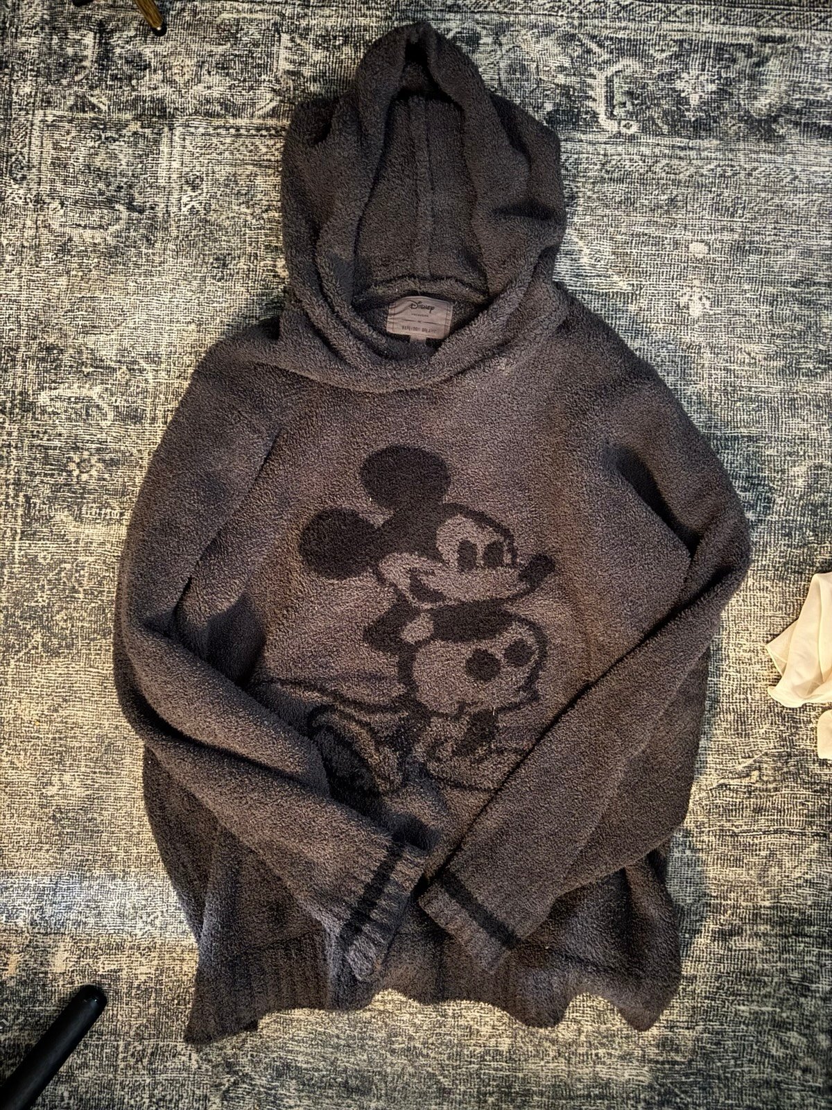 Barefoot Dreams Mickey Mouse Hoodie - Grey Size L