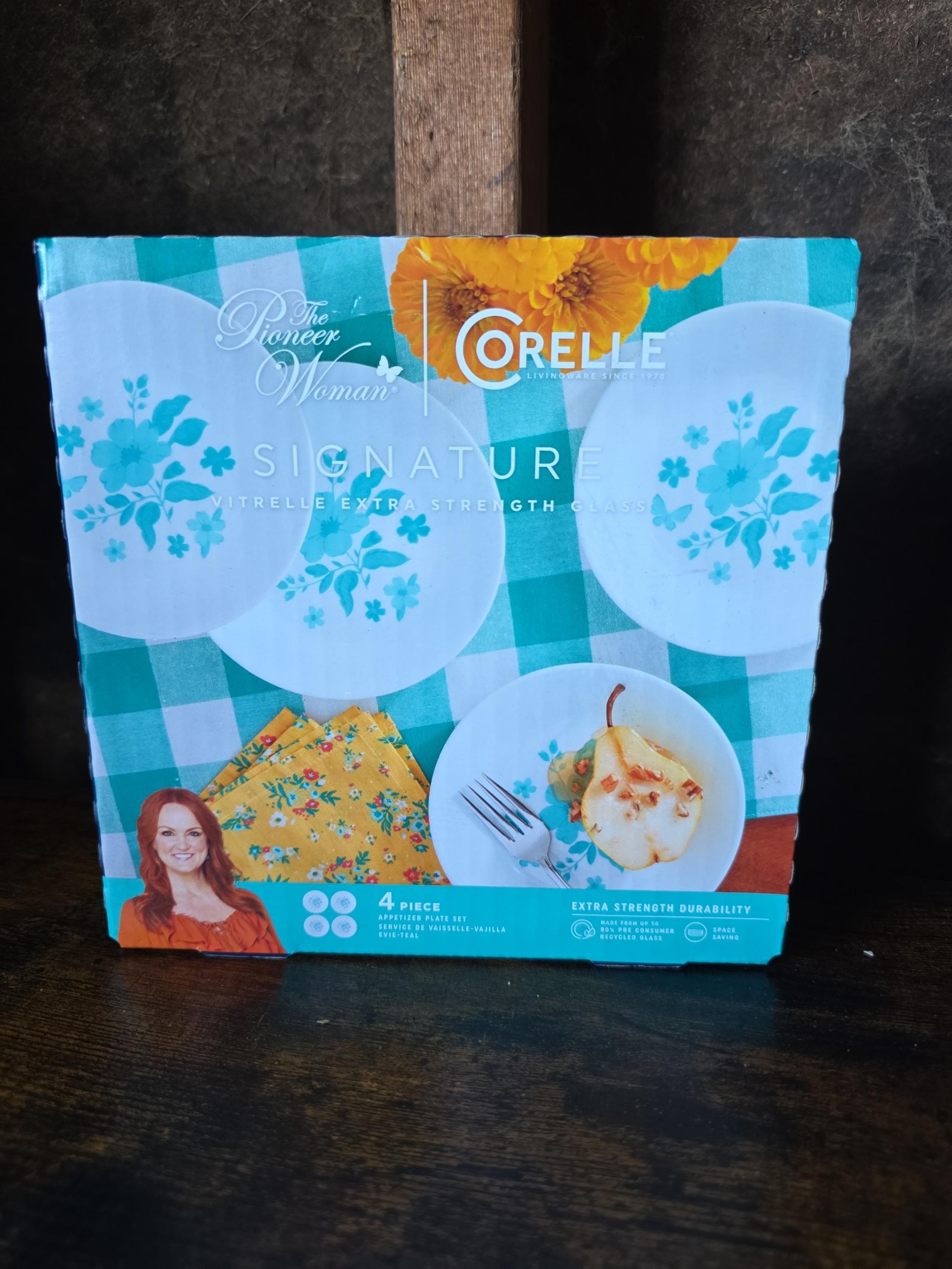 The Pioneer Woman Corelle Signature 4 Piece Appetizer Plate Set