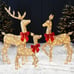 New Set of 3 Family Reindeers (4ft 2D Lighted Christmas Rudolph Large Outdoor