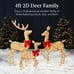 New Set of 3 Family Reindeers (4ft 2D Lighted Christmas Rudolph Large Outdoor