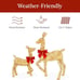 New Set of 3 Family Reindeers (4ft 2D Lighted Christmas Rudolph Large Outdoor