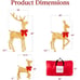 New Set of 3 Family Reindeers (4ft 2D Lighted Christmas Rudolph Large Outdoor