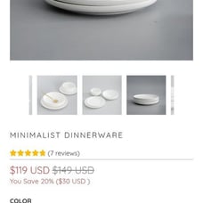 Jazzupco Minimalist Dinnerware Porcelain set of 4